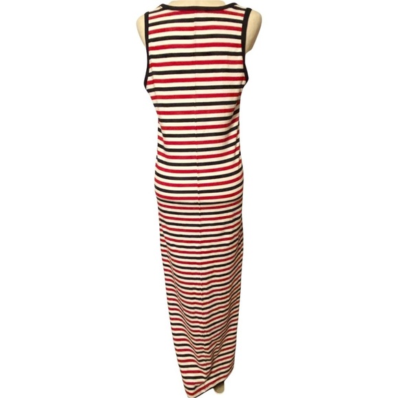 Tommy‎ Hilfiger red white black striped sleeveless maxi dress size small #72414 - Picture 5 of 11